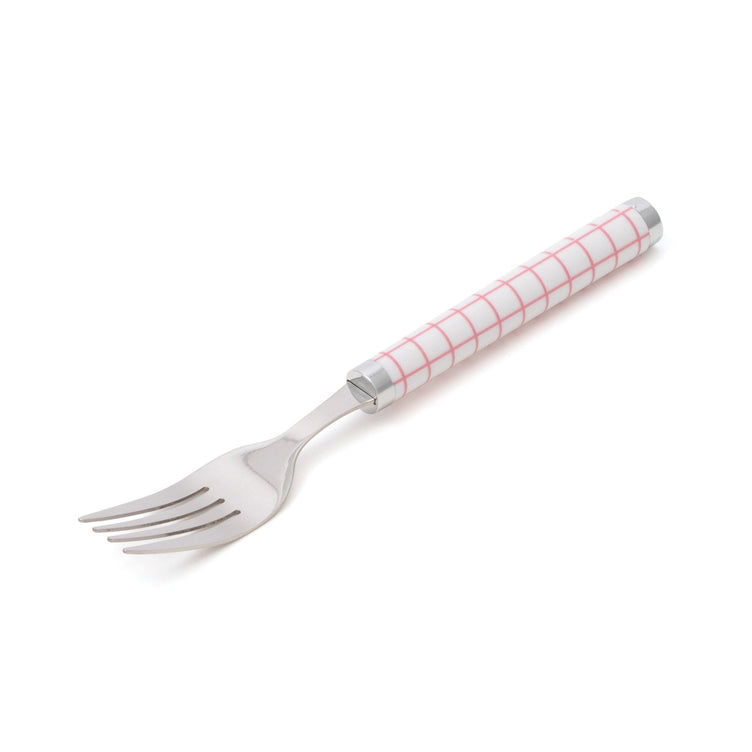 Cutlery Set Of 8 Check Pink