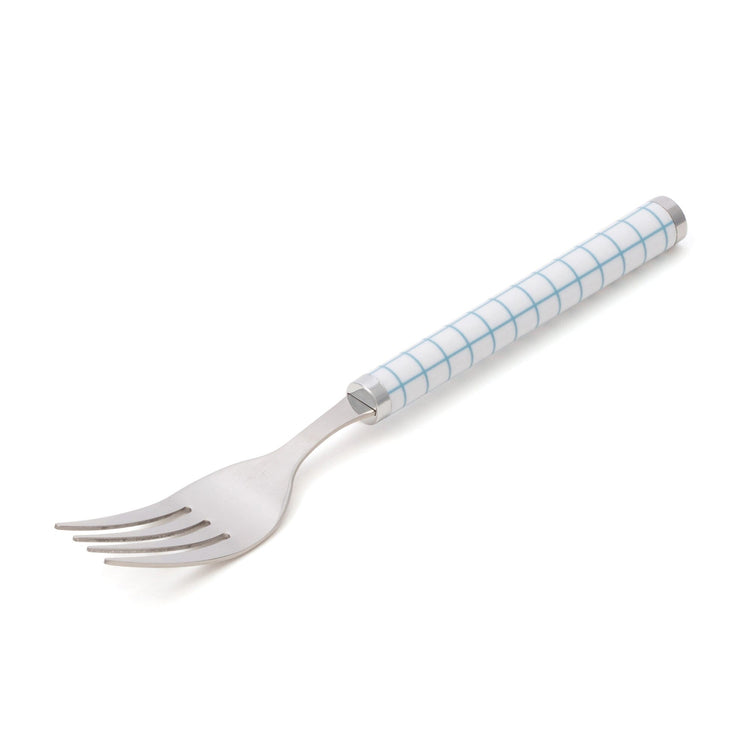 Cutlery Set Of 8 Check Blue