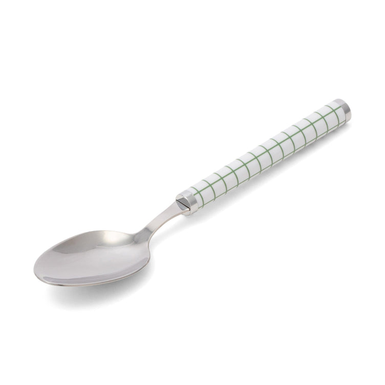 Cutlery Set Of 8 Check Green
