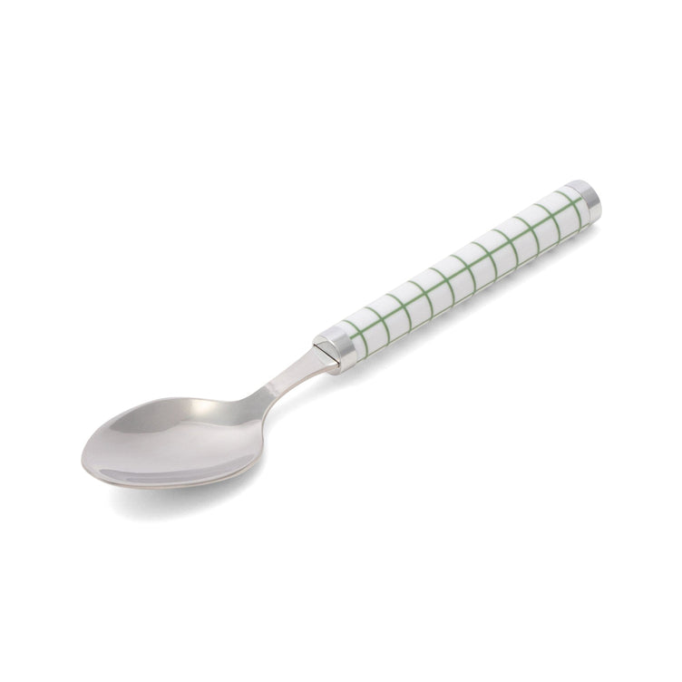 Cutlery Set Of 8 Check Green