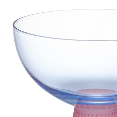 Bicolor Dessert Glass  Blue x Pink