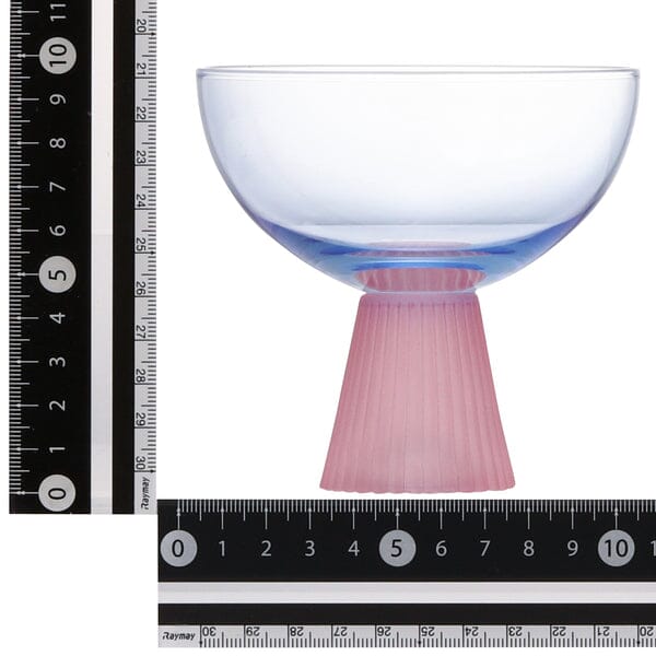 Bicolor Dessert Glass  Blue x Pink