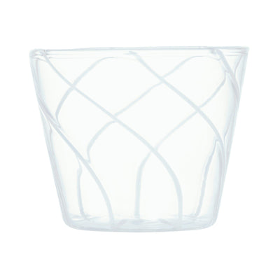 Striped Glass Cup Blue