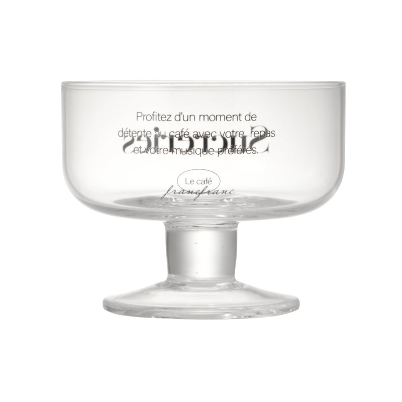 Le Cafe Dessert Glass Black