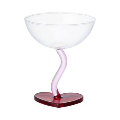 Heart Dessert Glass Red