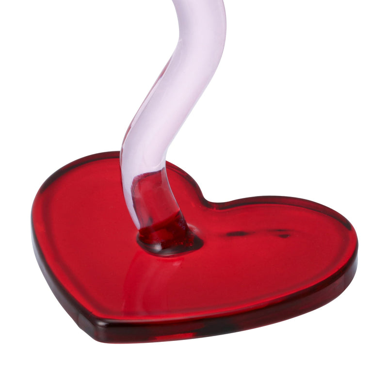 Heart Dessert Glass Red