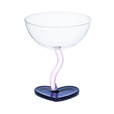 Heart Dessert Glass Blue