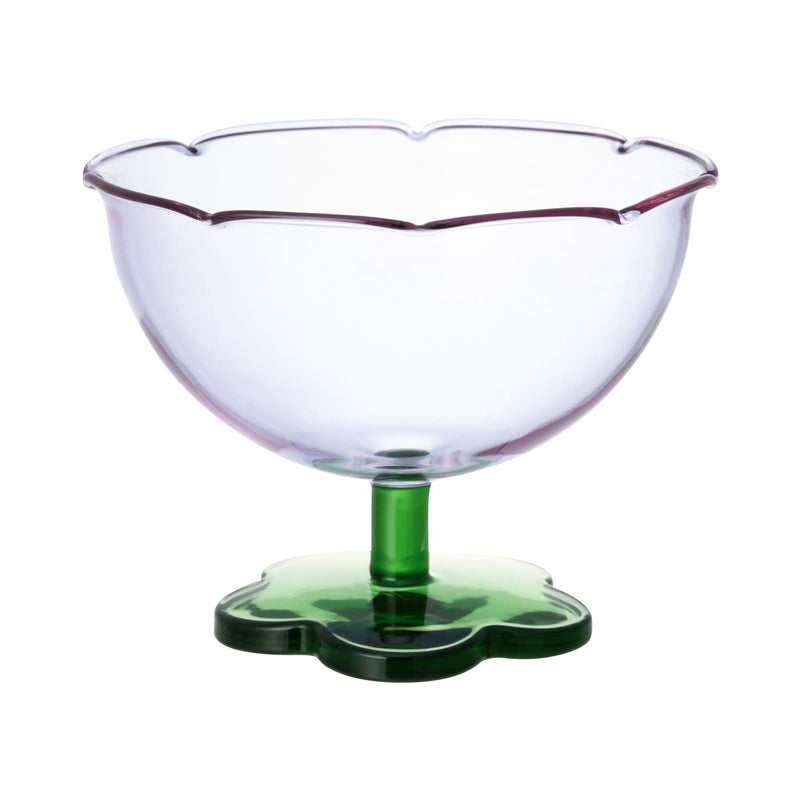 Flower Dessert Glass Purple