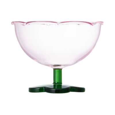Flower Dessert Glass Pink