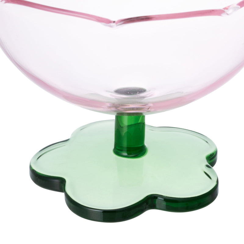 Flower Dessert Glass Pink