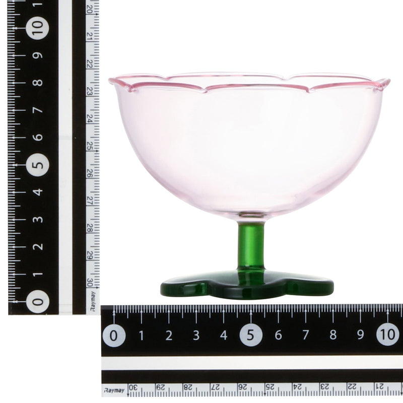 Flower Dessert Glass Pink
