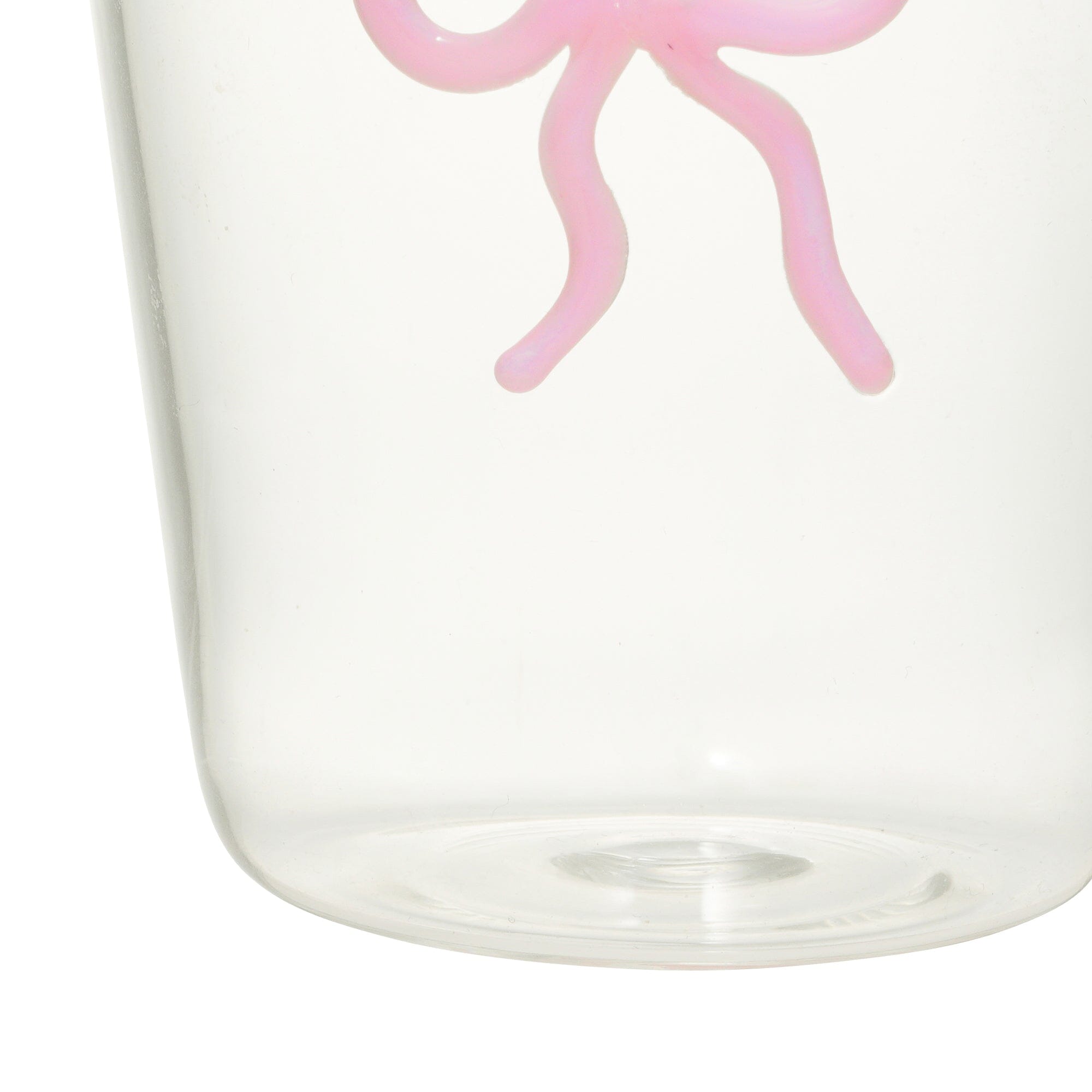 Ribbon Glass Tumbler Pink