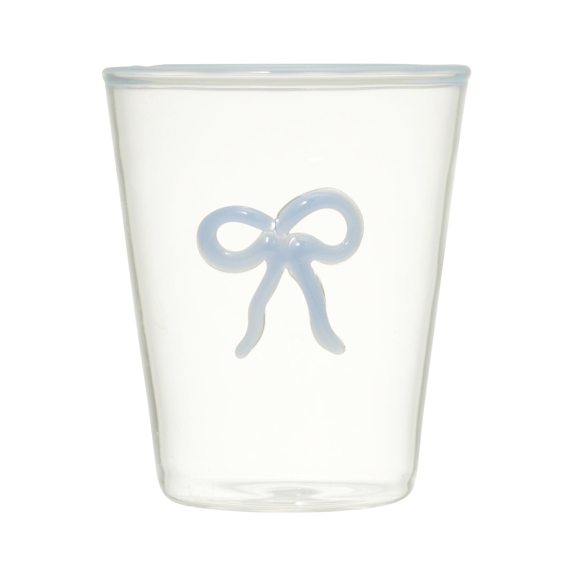 Ribbon Glass Tumbler Blue