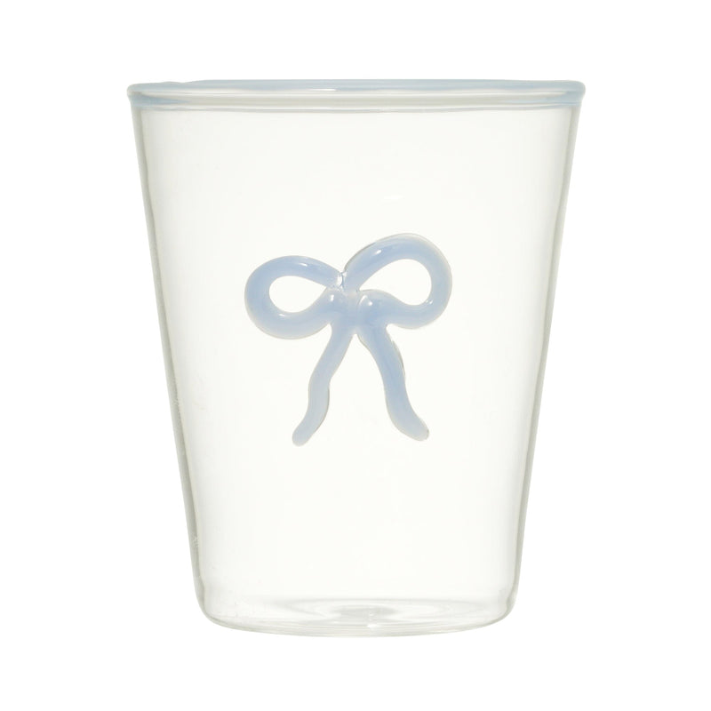 Ribbon Glass Tumbler Blue