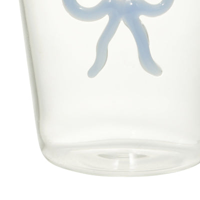 Ribbon Glass Tumbler Blue