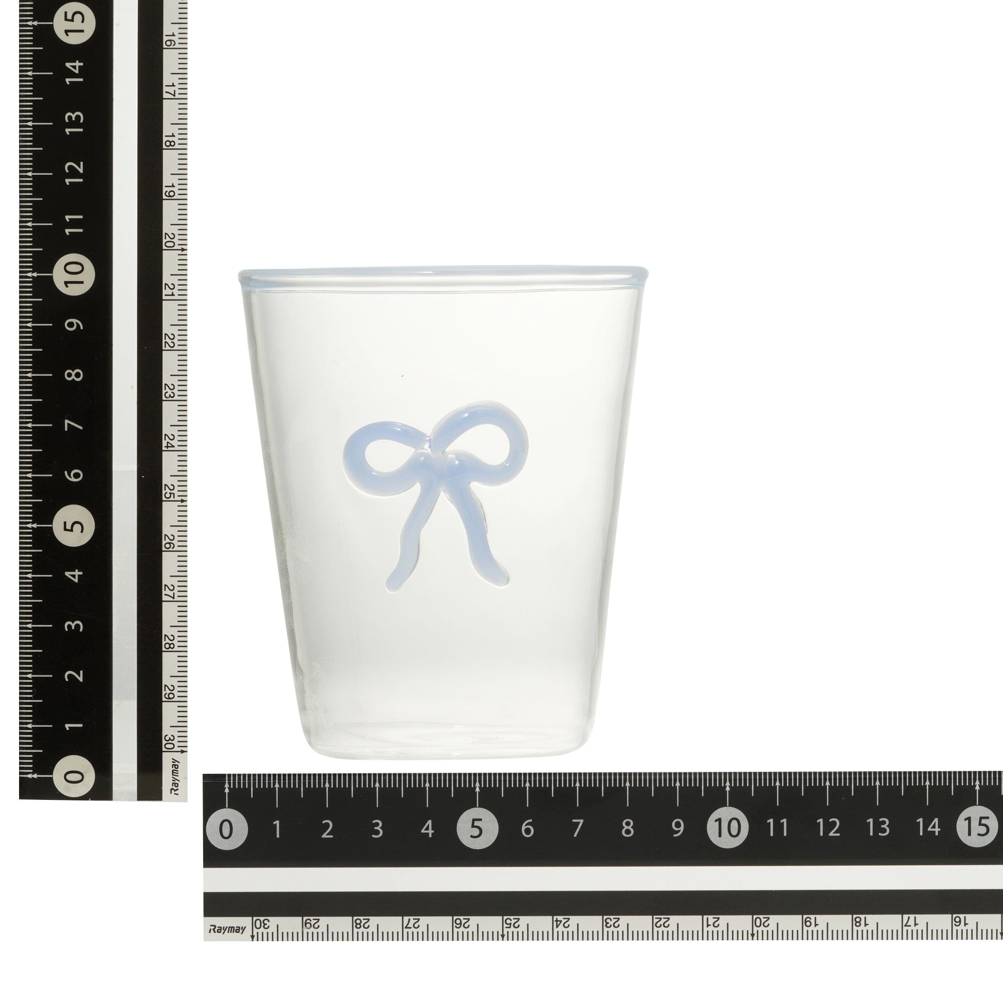 Ribbon Glass Tumbler Blue