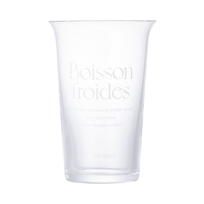 Typo Glass Tumbler With Straw White