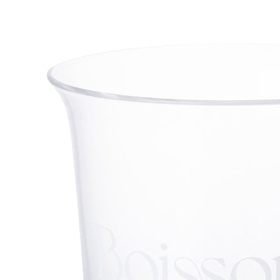 Typo Glass Tumbler With Straw White