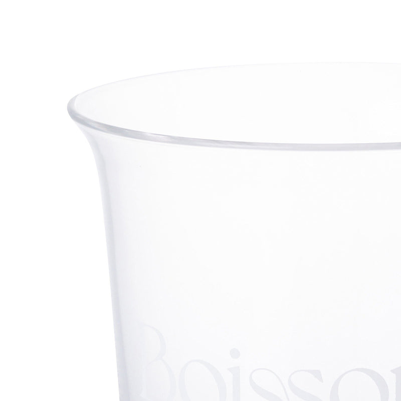 Typo Glass Tumbler With Straw White