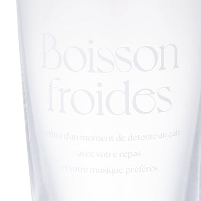 Typo Glass Tumbler With Straw White