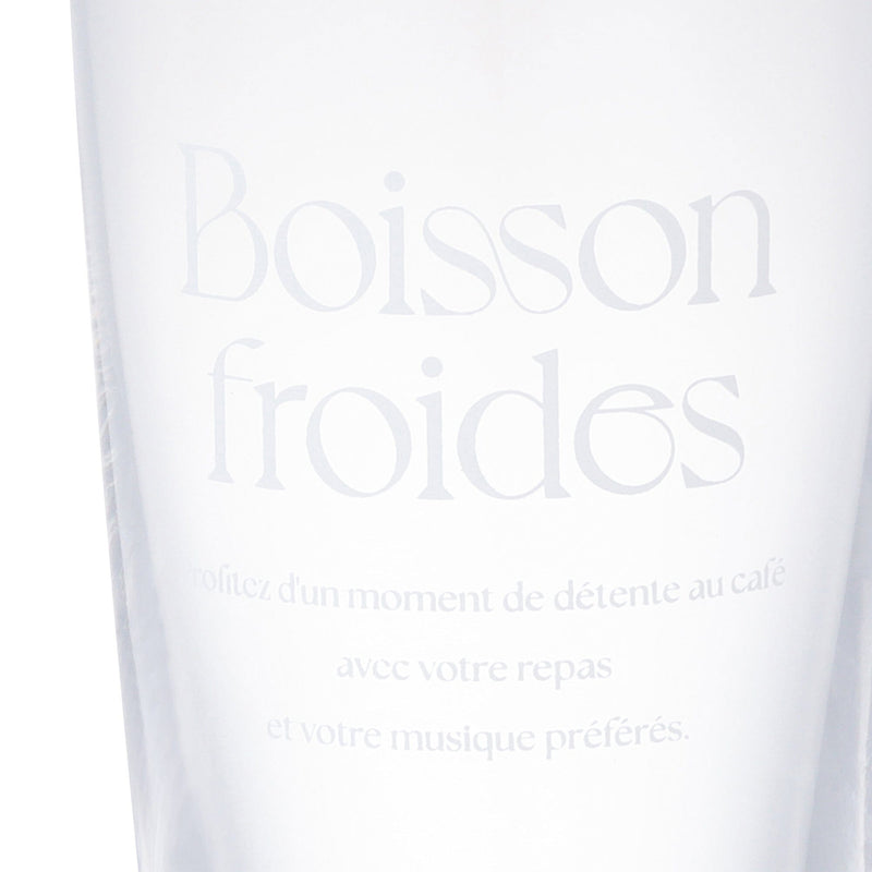 Typo Glass Tumbler With Straw White