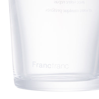 Typo Glass Tumbler With Straw White