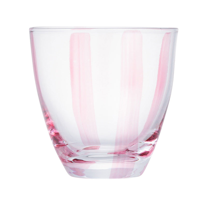 Hand Painted Striped Tumbler Pink