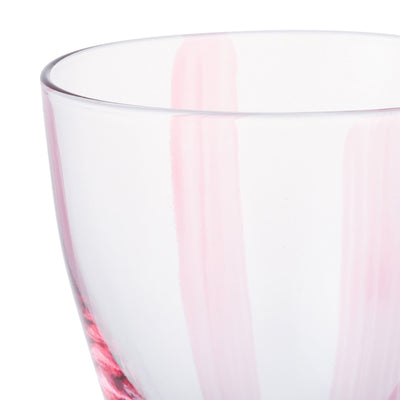 Hand Painted Striped Tumbler Pink