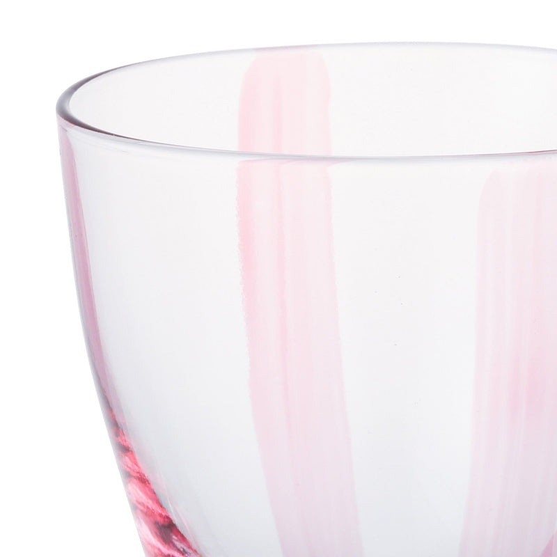 Hand Painted Striped Tumbler Pink