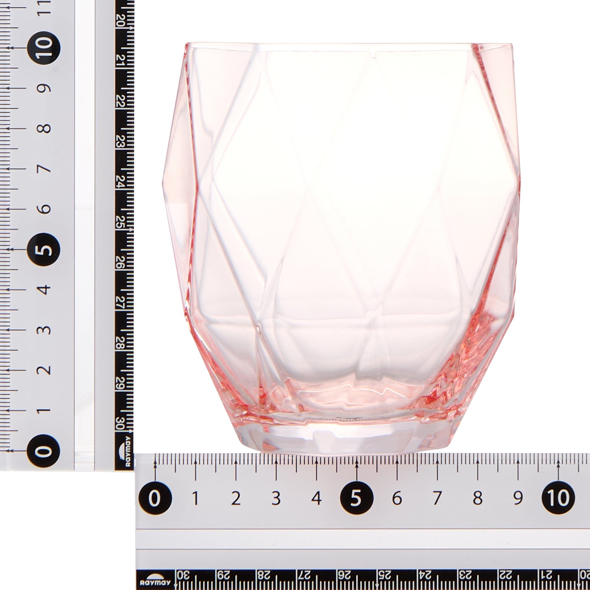 Diamond Glass Tumbler Pink