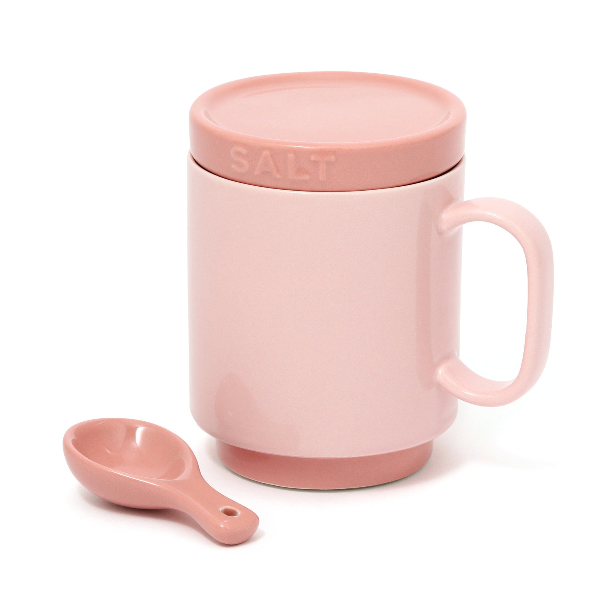 Bicolor Mug Canister Salt Pink