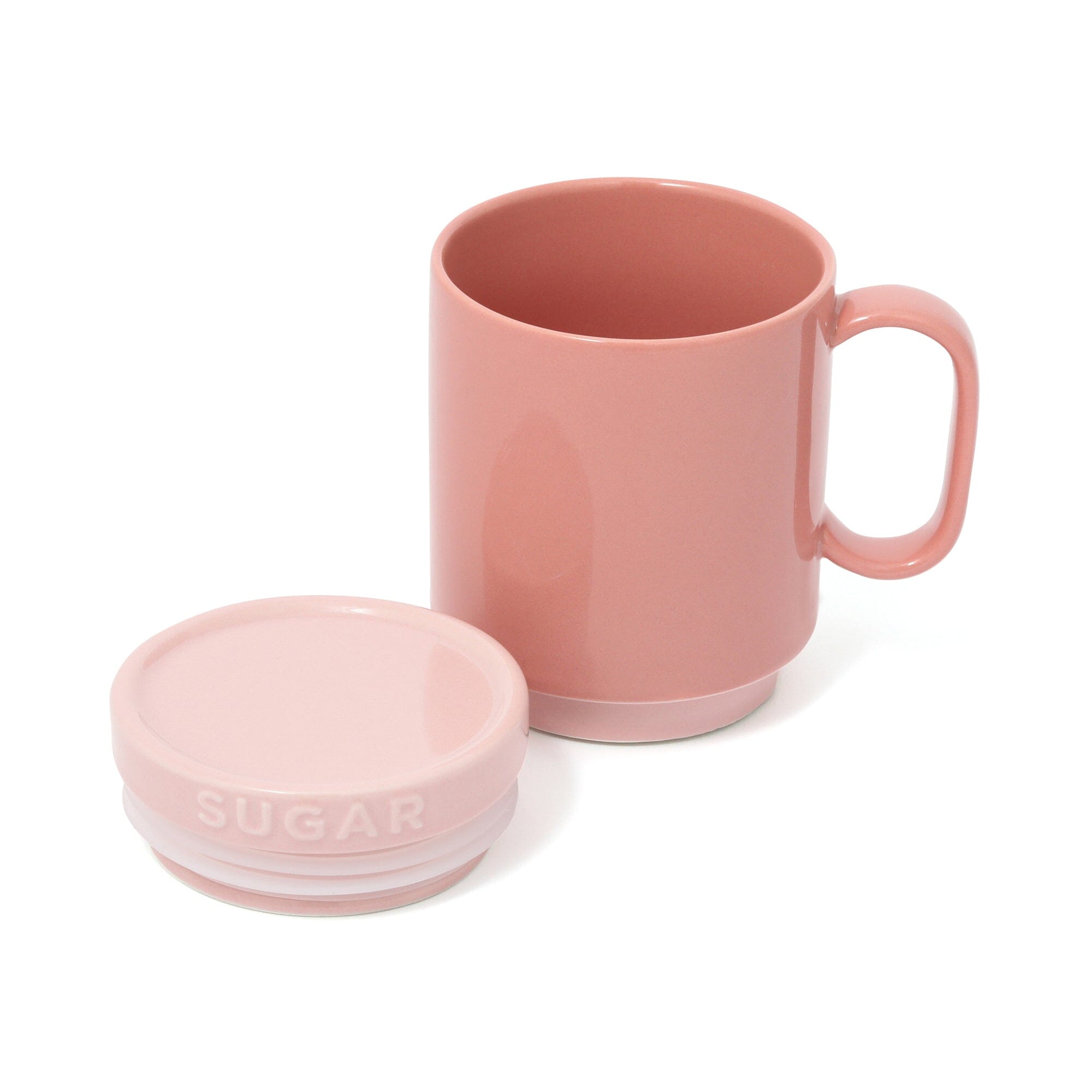 Bicolor Mug Canister Sugar Pink