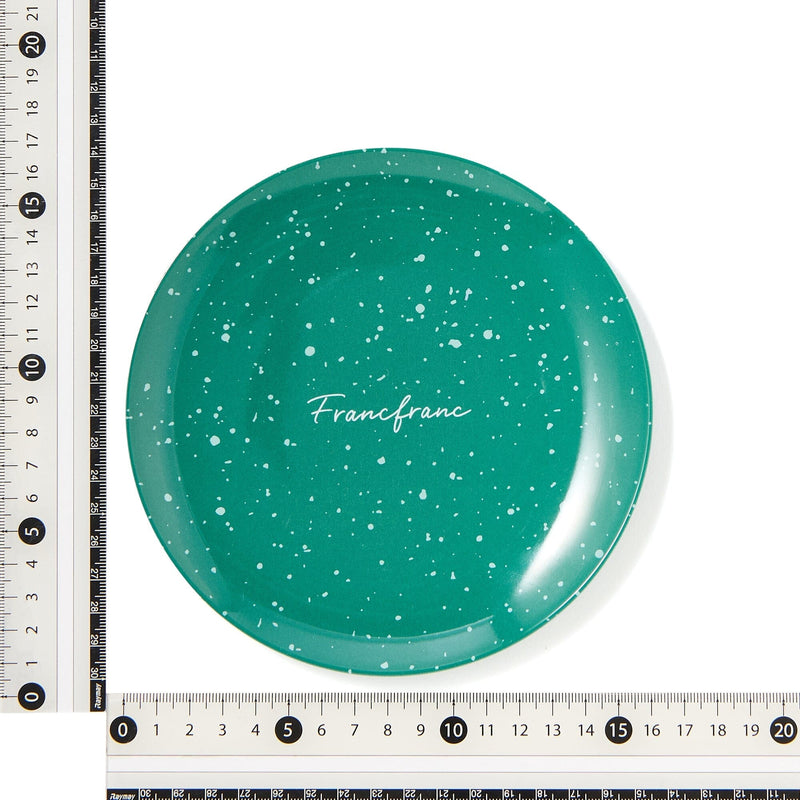 Splatter Melamine Plate Small Green