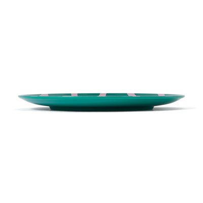 Stripe Melamine Plate Large Green
