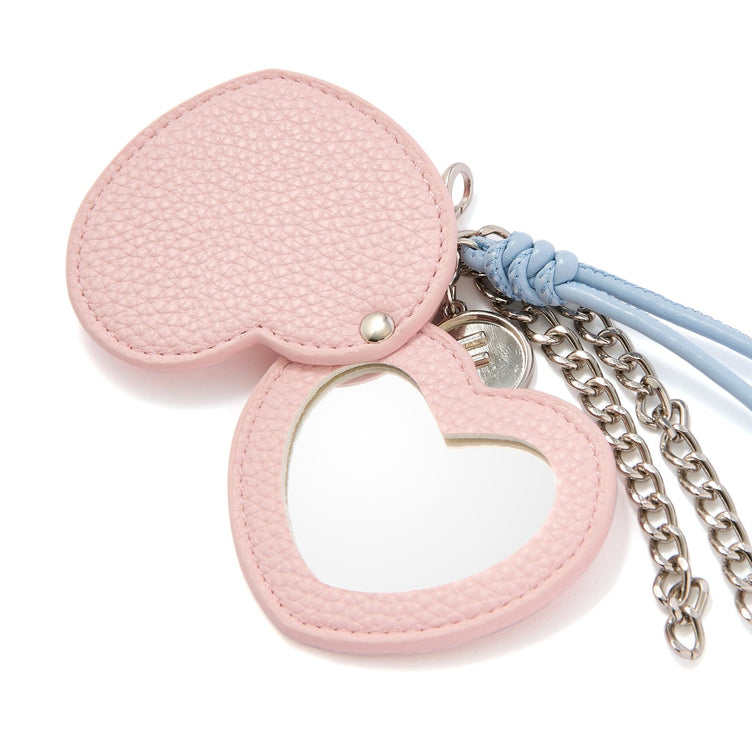 Charm Mirror Heart Pink
