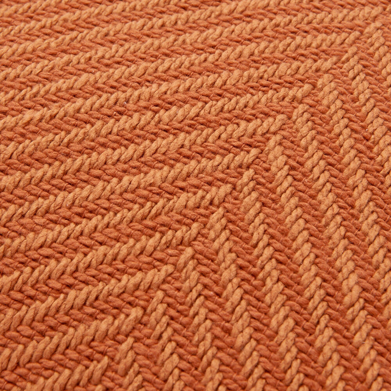 Herringbone Weave Cushion Cover 450 X 450 Orange
