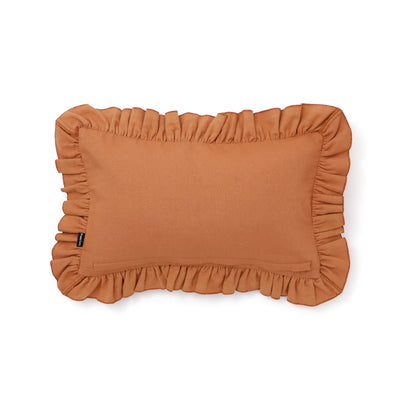 Velvet Frill Cushion Cover 400 X 250 Orange X Pink