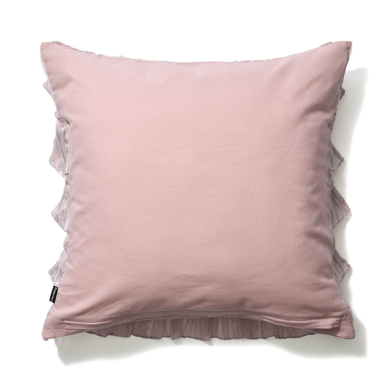 Frill Stripe Cushion Cover 450 X 450 Pink