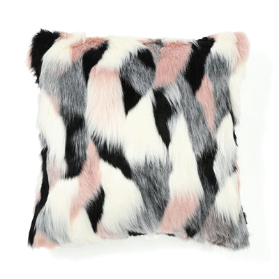 Fur O Cushion Cover 450 X 450 Pink X Gray