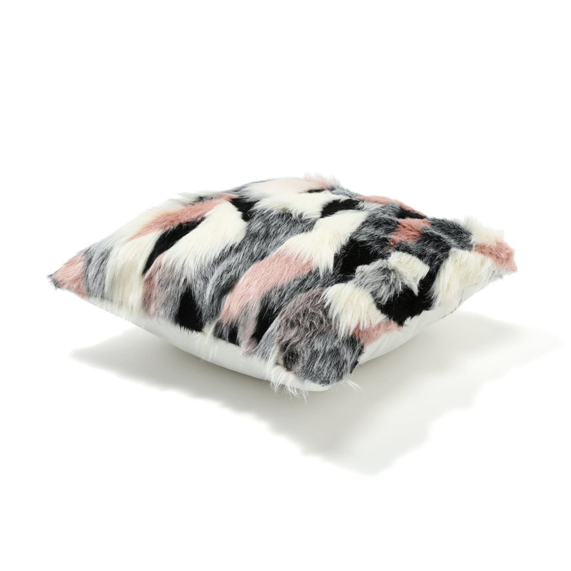 Fur O Cushion Cover 450 X 450 Pink X Gray