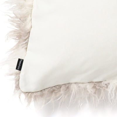 Fur K Cushion Cover 450 X 450 White X Beige