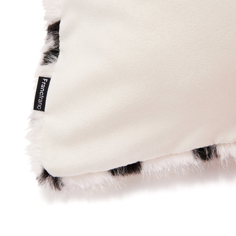 Fur Y Cushion Cover 450 X 450 White X Black