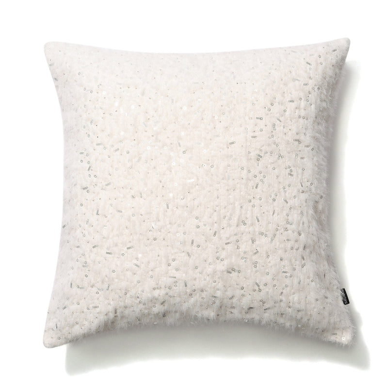 Mohair Beads Cushion Cover 450 X 450 White