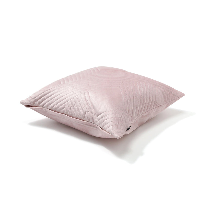 Velvet Quilt Cushion Cover 450 X 450 Light Pink