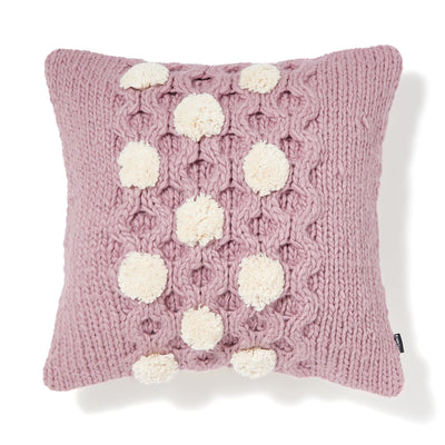 Knit Pom Pom Cushion Cover 450 X 450 Purple