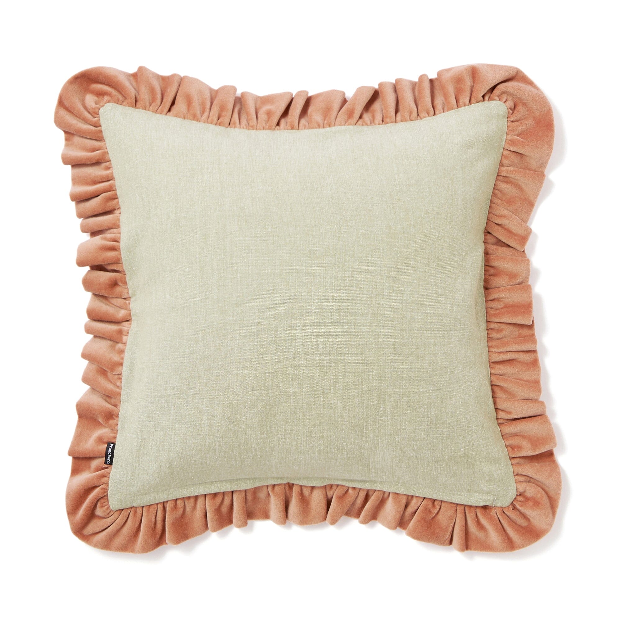 Velvet Frill Cushion Cover 450 X 450 Pink