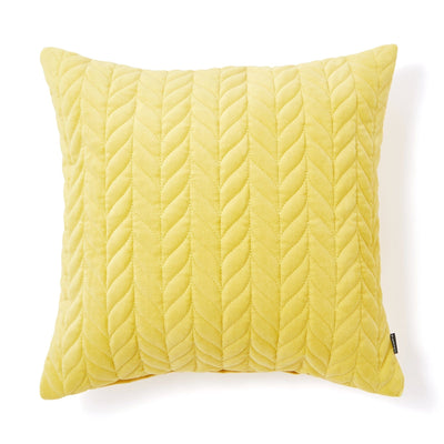 Velvet Quilt Cushion Cover 450 X 450 Yellow