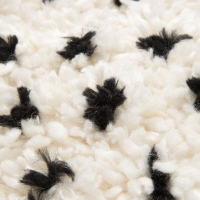 Pom Pom Cushion Cover 450 X 450 White X Black