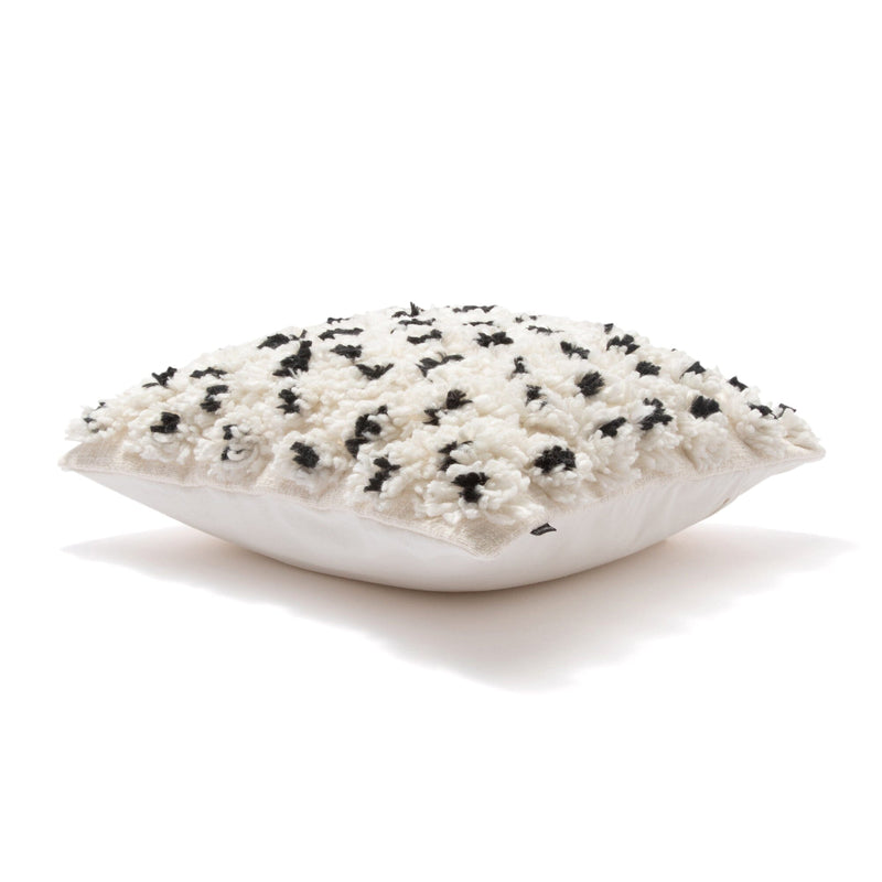 Pom Pom Cushion Cover 450 X 450 White X Black