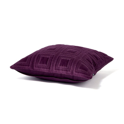 Block Quilt Cushion Cover 450 X 450 Purple